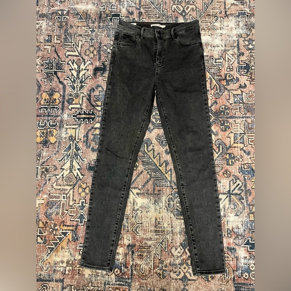 Levi's 720 High Rise Super Skinny Black Acid Wash - Picture 2 of 7